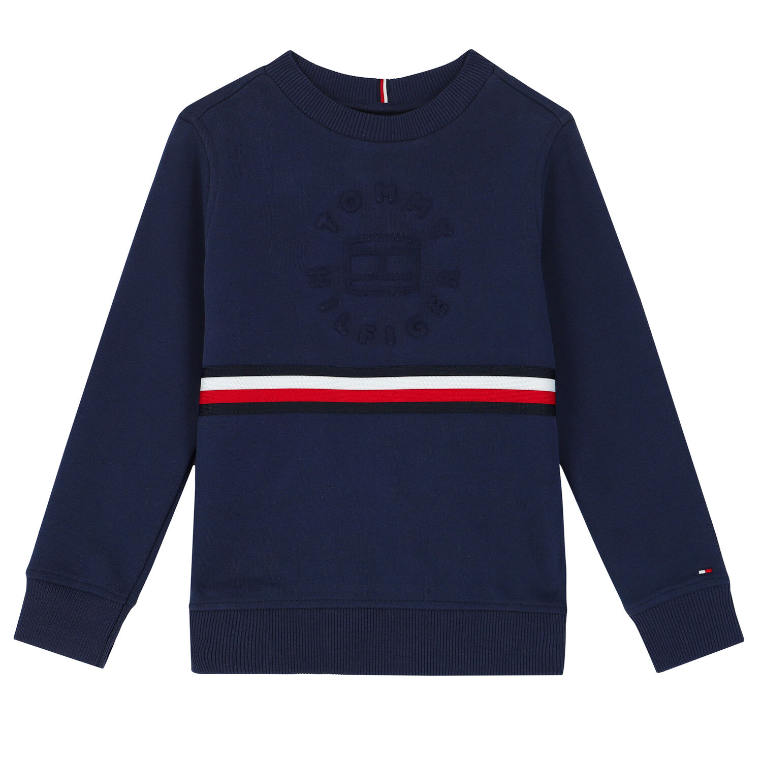 Boys Navy Logo Sweatshirt, 1, hi-res