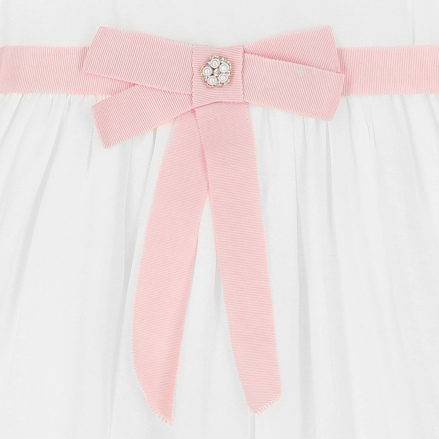 Girls Ivory Chiffon Dress, 1, hi-res