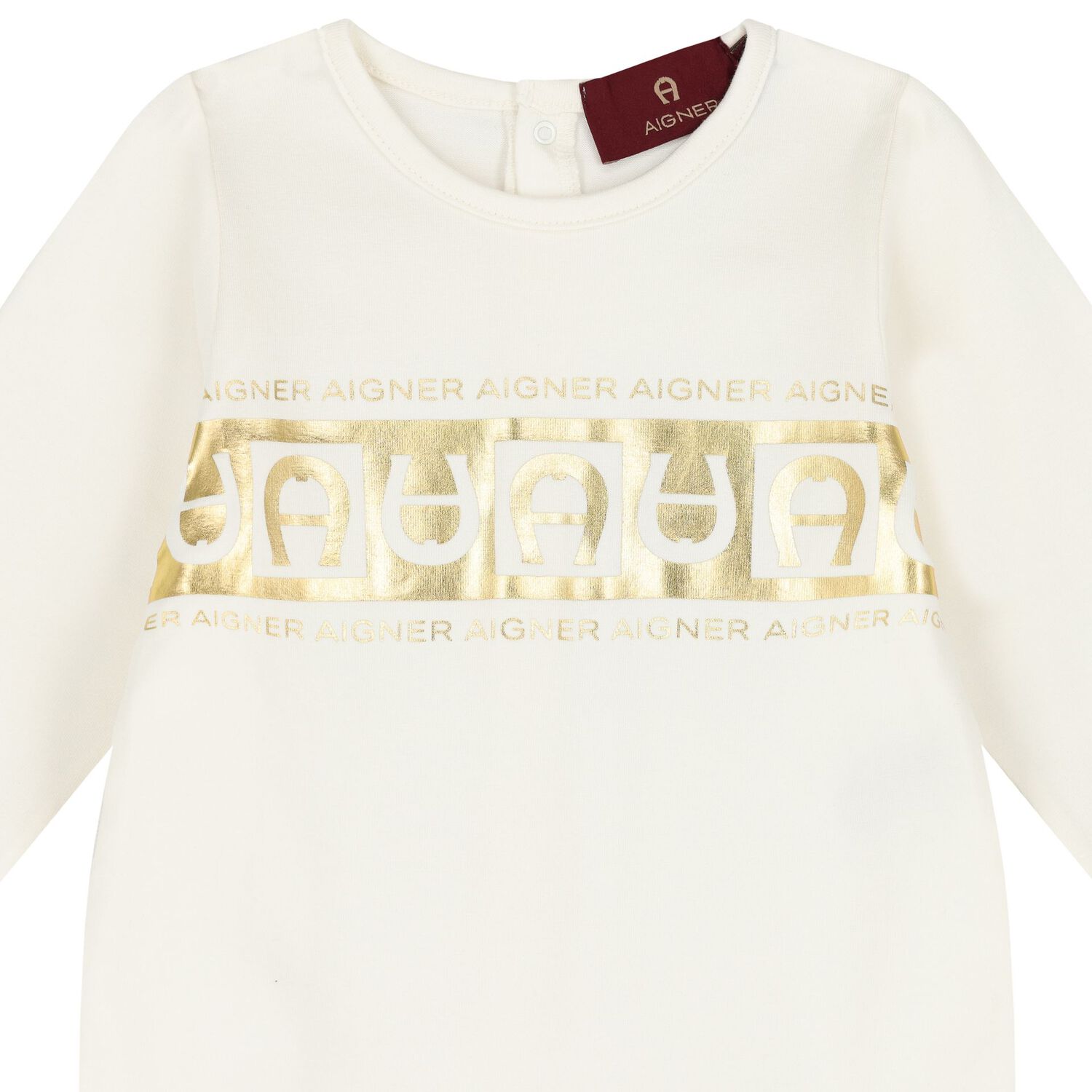 Ivory & Gold Logo Babygrow Gift Set, 1, hi-res