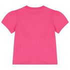Girls Pink Rhinestone Logo Blouse, 2, hi-res