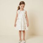 Girls Ivory Flower Geo Map Dress, 1, hi-res