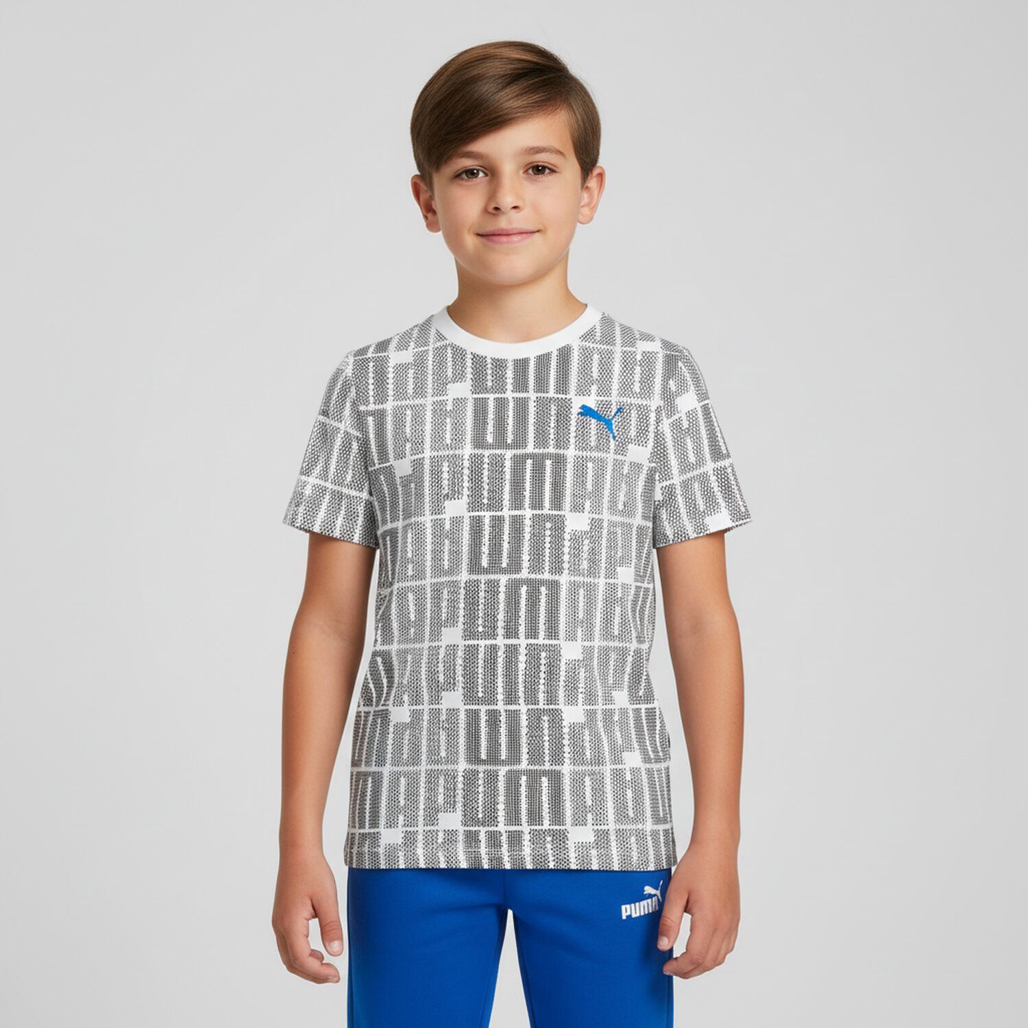 Boys White & Black Logo T-Shirt, 1, hi-res image number null