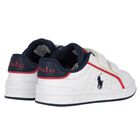 Younger Boys White Logo Trainers, 1, hi-res