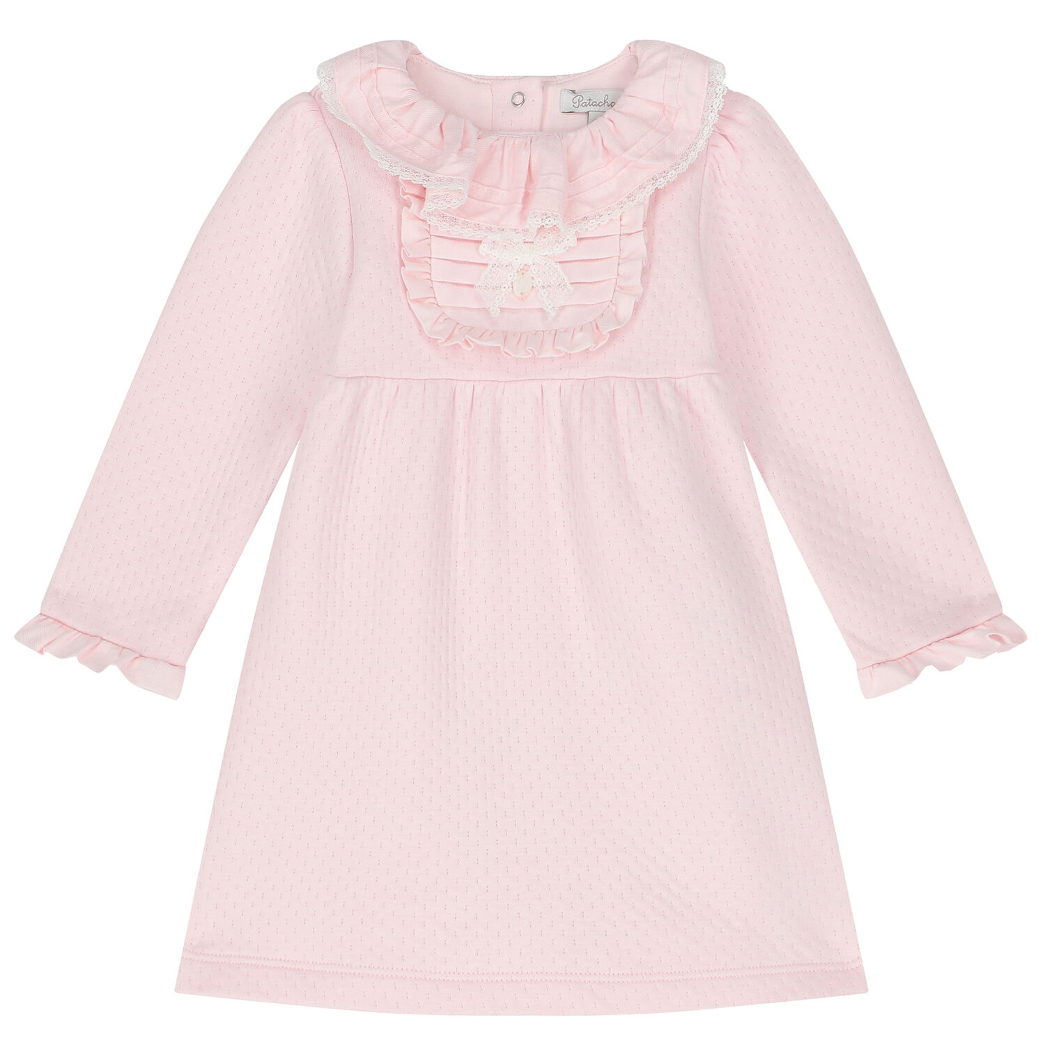 Baby Girls Pink Dress, 1, hi-res