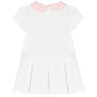 Younger Girls White Logo Polo Dress, 1, hi-res