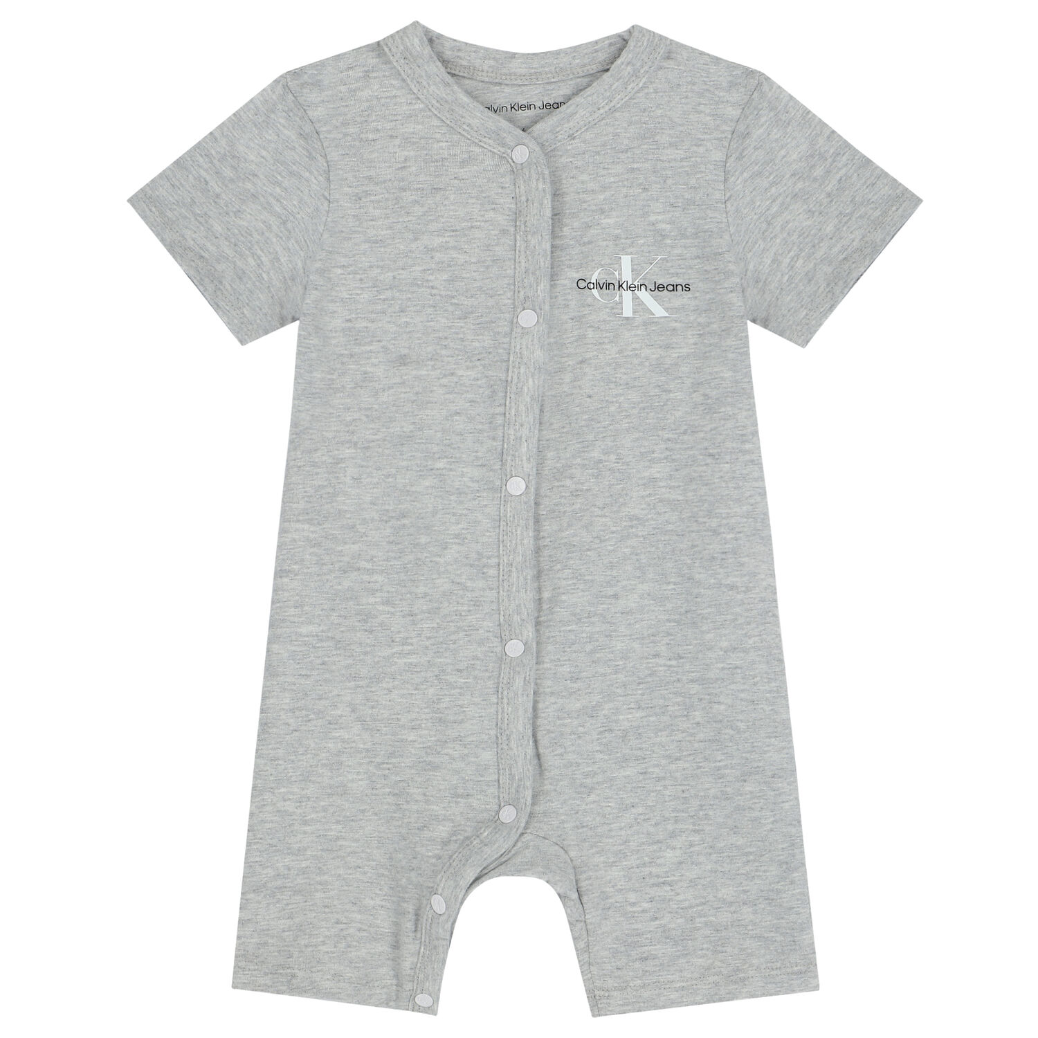 Baby Boys Beige Logo Romper, 2, hi-res