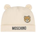 Beige Teddy Bear Logo Babygrow Gift Set, 2, hi-res