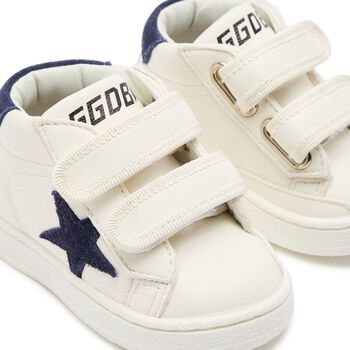 White Logo Leather Trainers