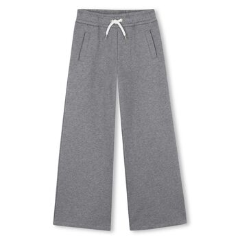 Girls Grey Logo Joggers