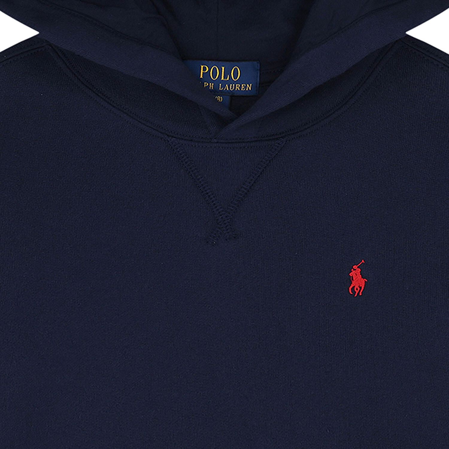 Boys Navy Blue Logo Hooded Top, 1, hi-res