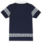 Boys Navy Logo Polo Shirt, 1, hi-res