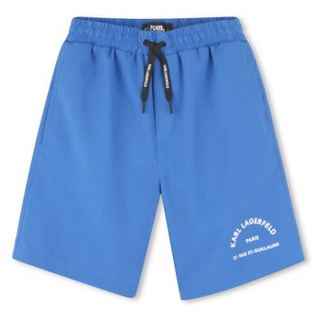 Boys Blue Logo Swim Shorts