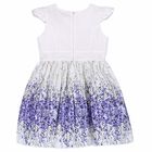 Girls Ivory & Purple Dress, 1, hi-res
