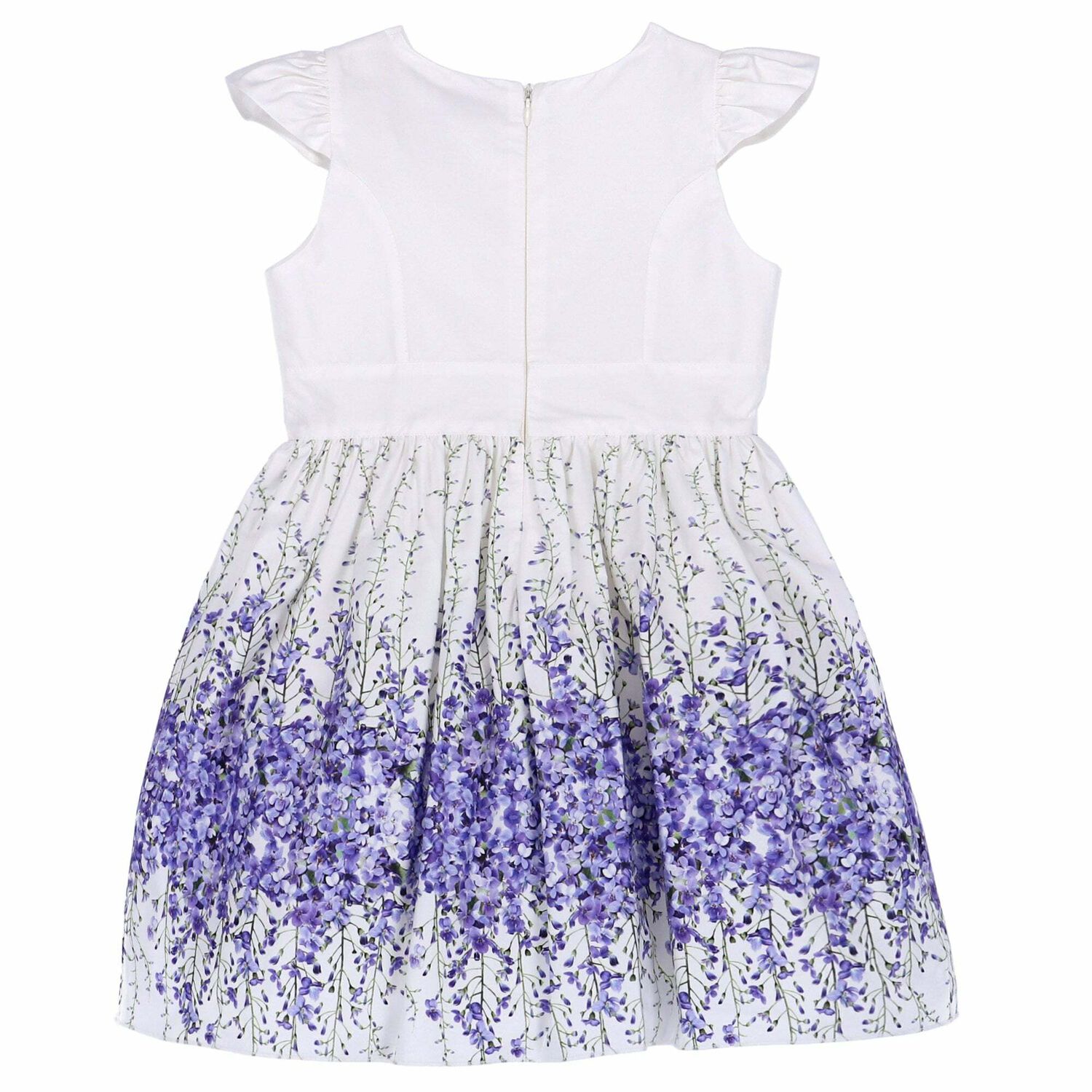 Girls Ivory & Purple Dress, 1, hi-res image number null