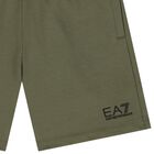 Boys Green Logo Shorts, 5, hi-res