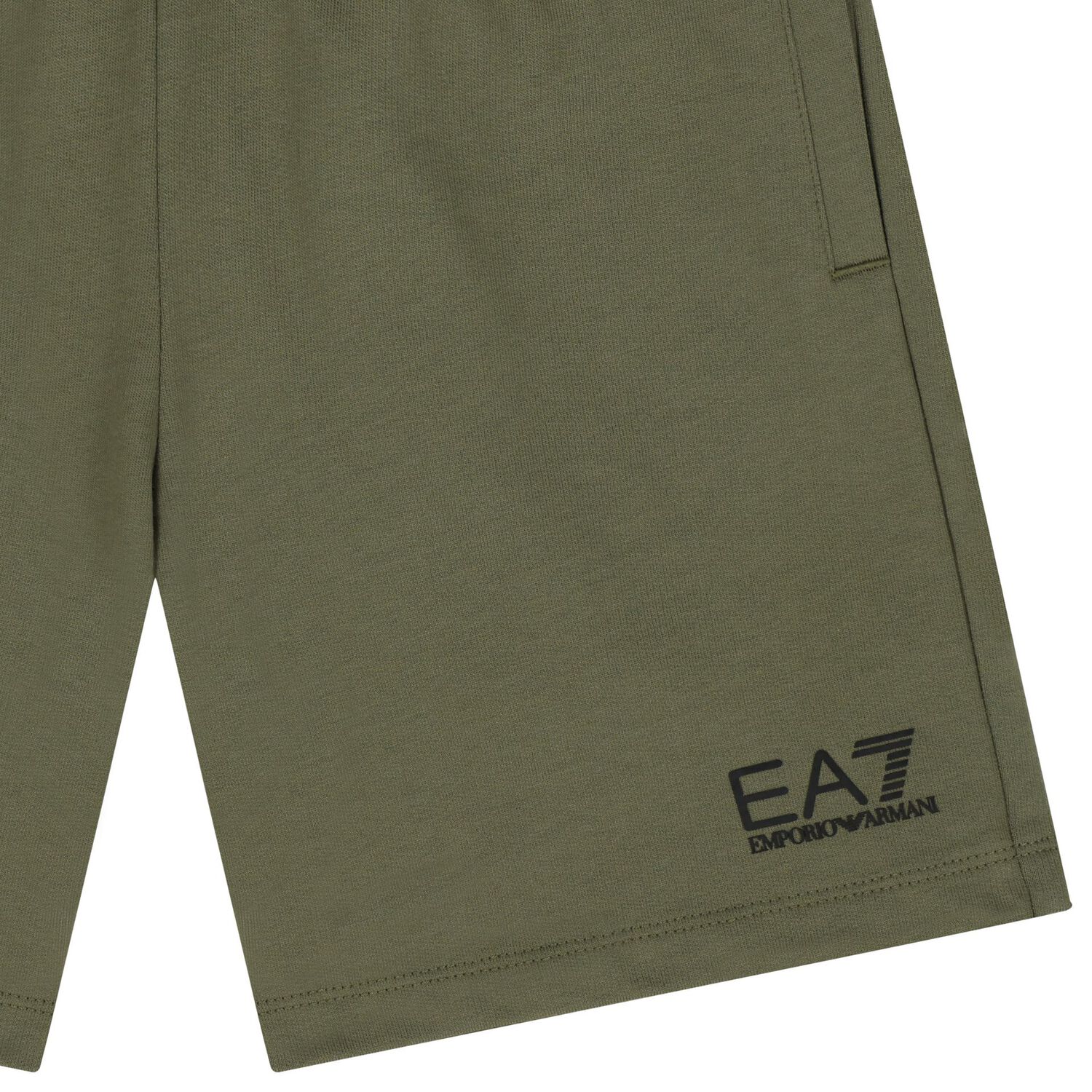 Boys Green Logo Shorts, 5, hi-res