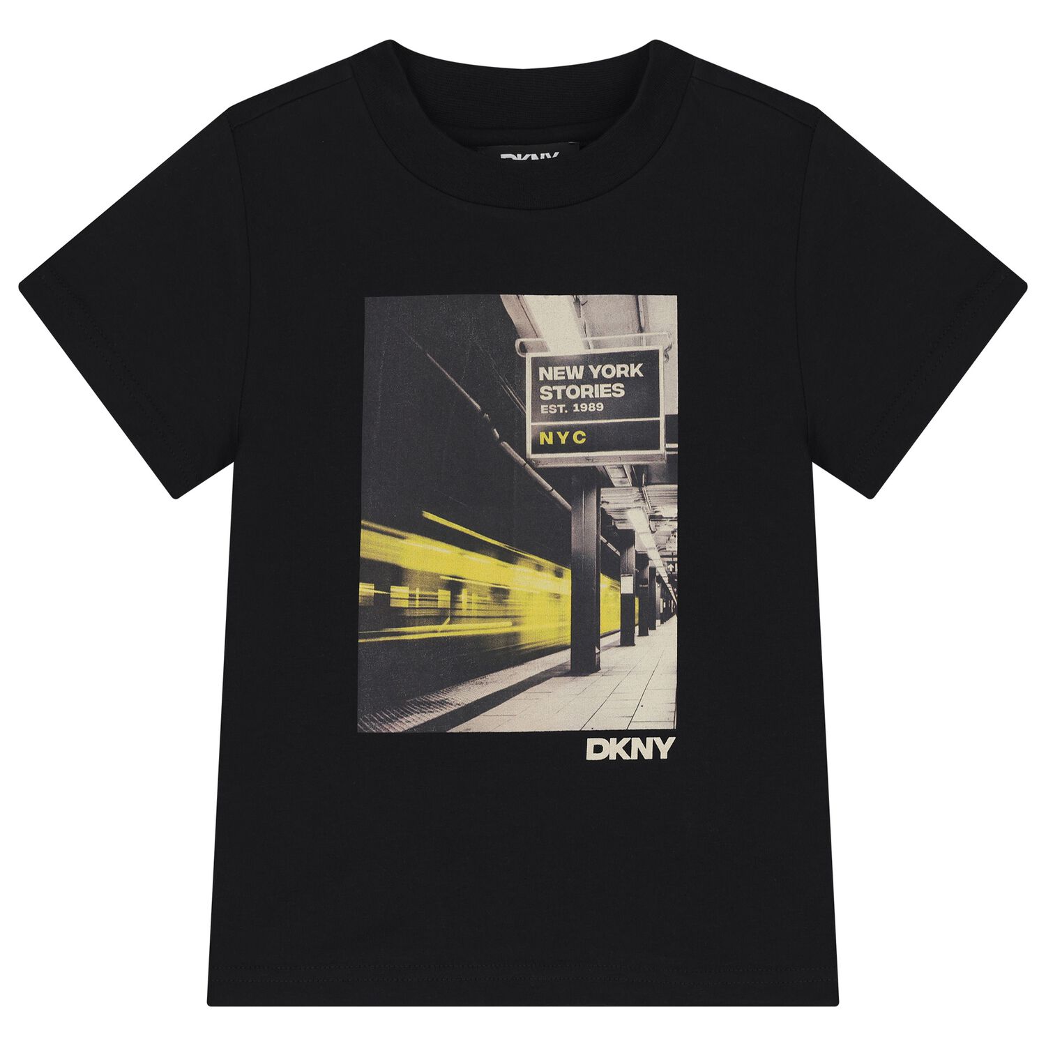 Boys Black Logo T-Shirt, 3, hi-res