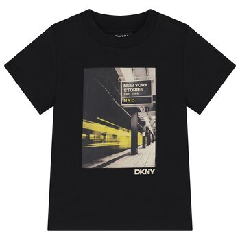 Boys Black Logo T-Shirt