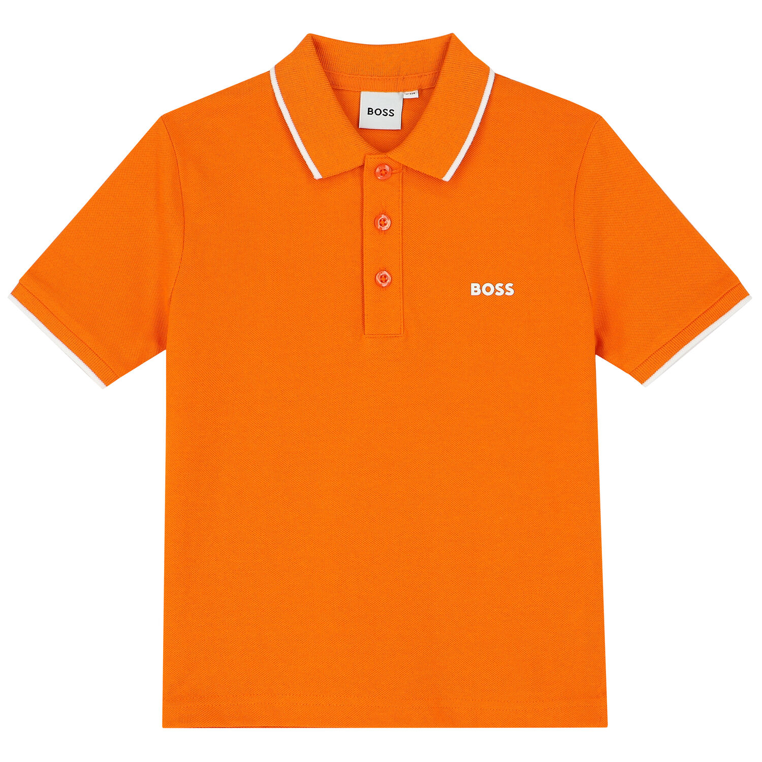 Boys Orange Logo Polo Shirt, 3, hi-res image number null