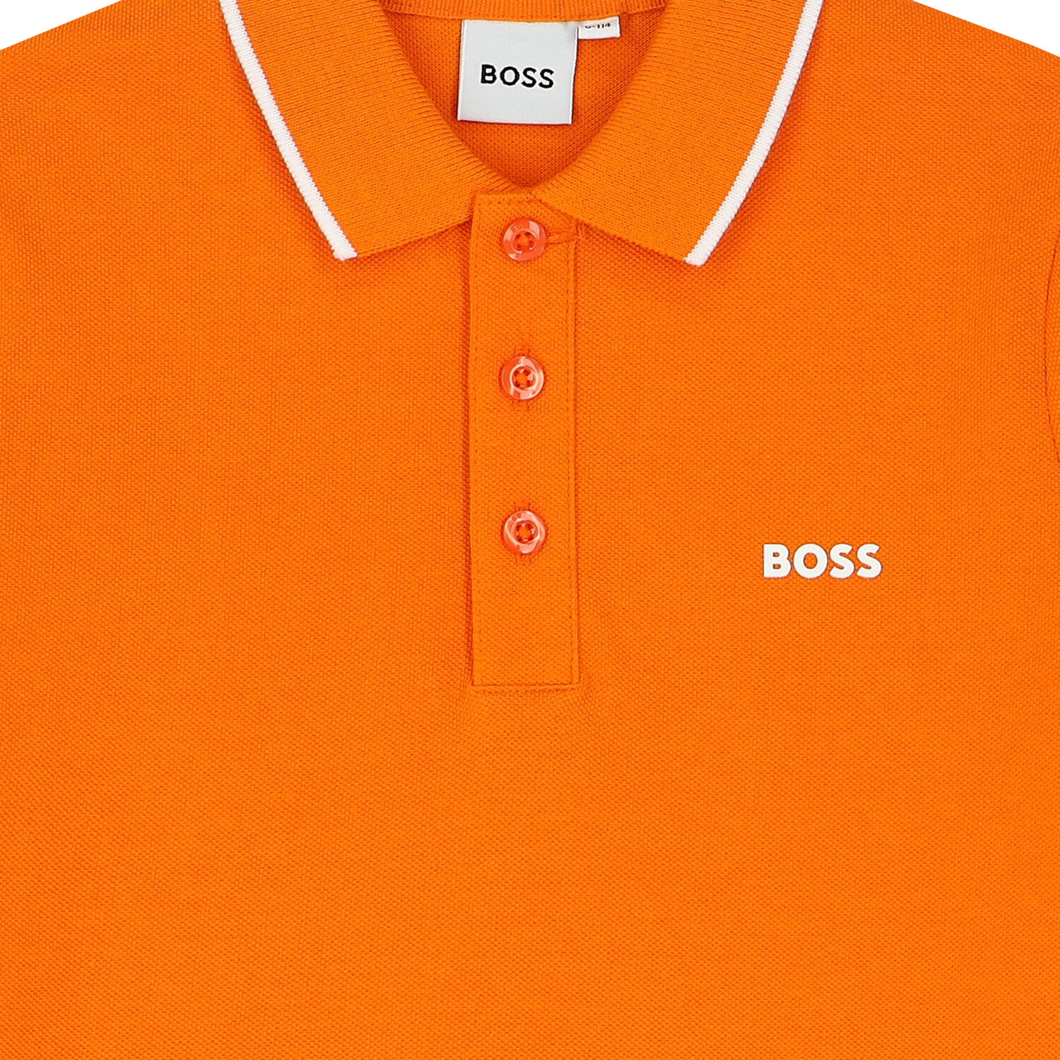 Boys Orange Logo Polo Shirt, 3, hi-res image number null