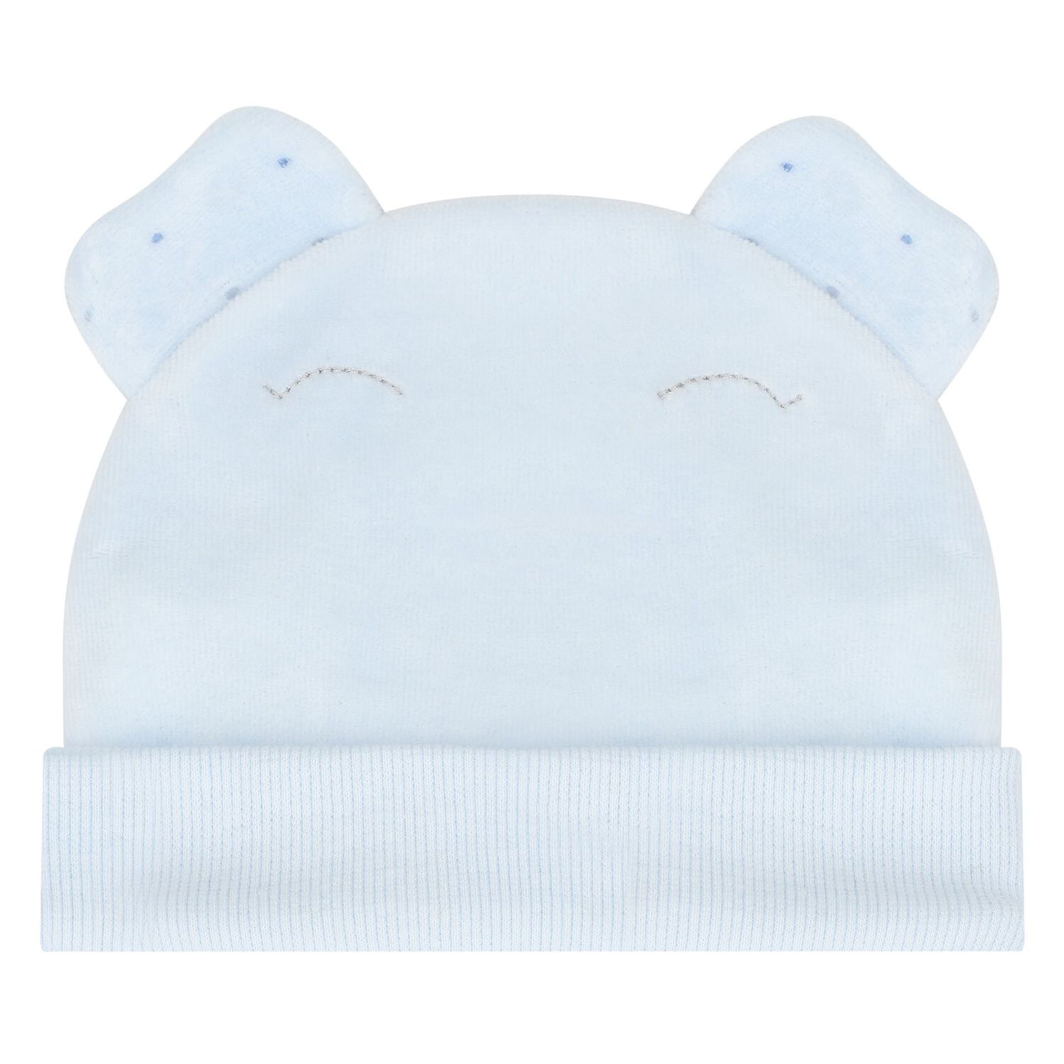 Baby Boys Blue Hat & Mitten Set, 1, hi-res