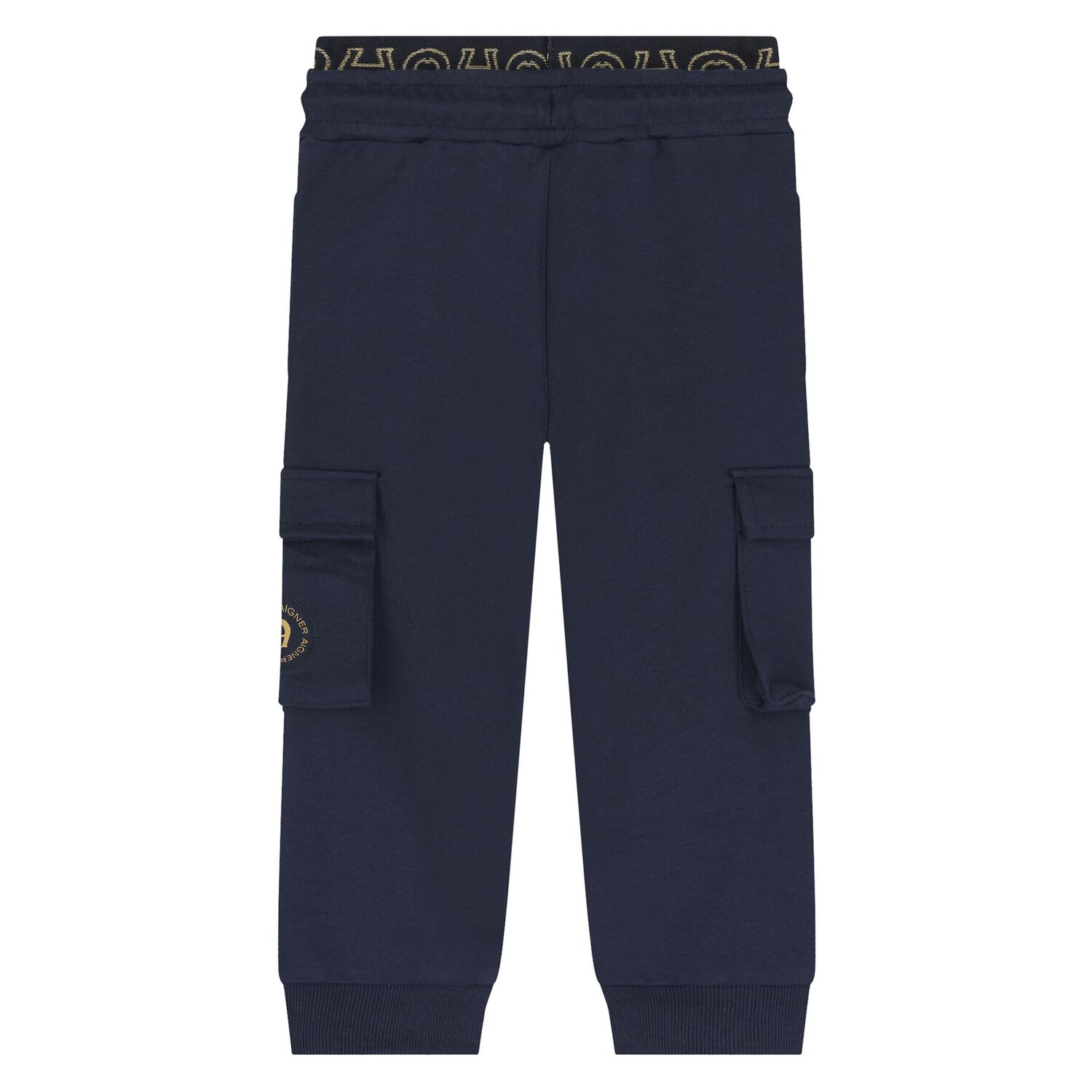 Younger Boys Navy Blue Logo Joggers, 2, hi-res