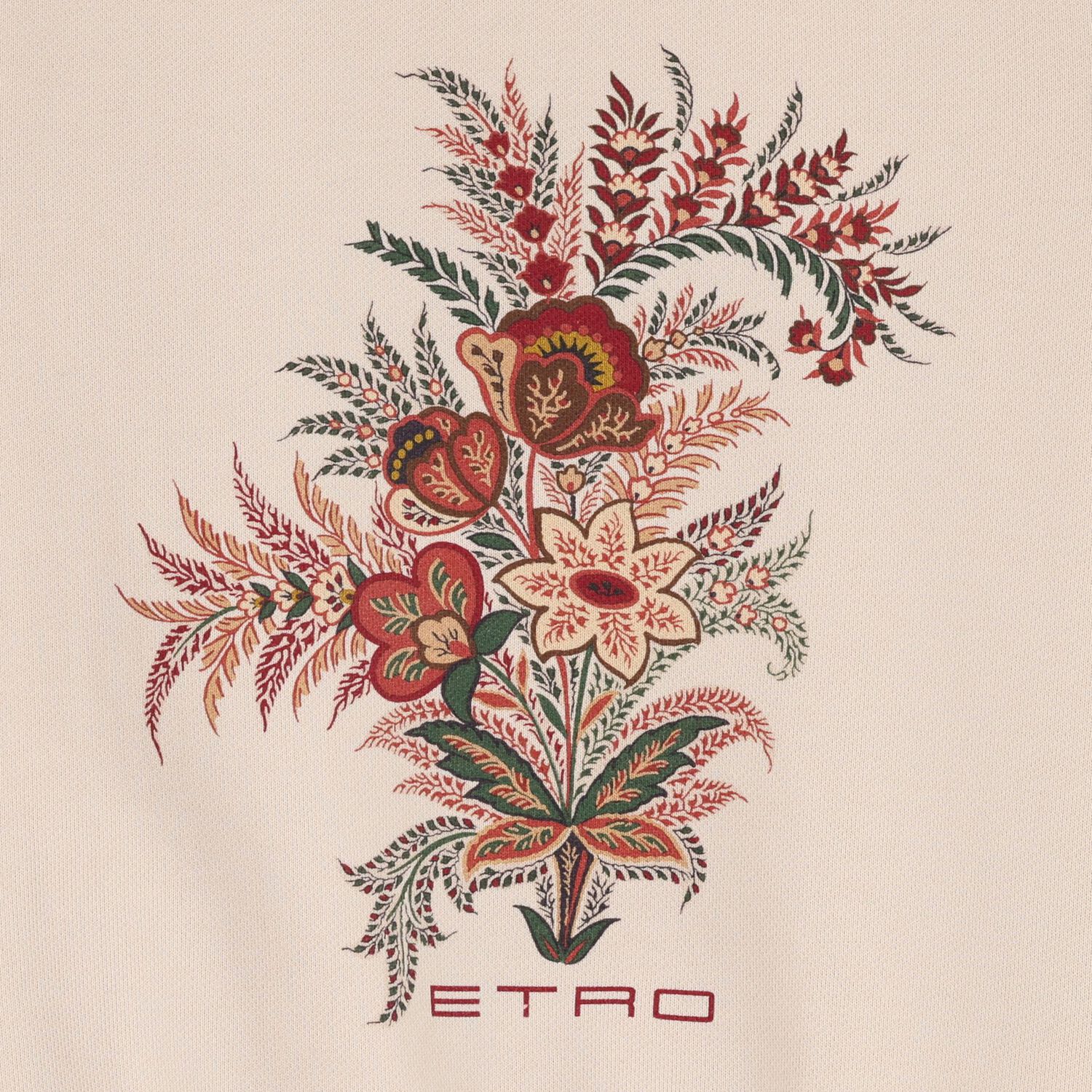 Girls Beige Floral Logo Sweatshirt, 1, hi-res