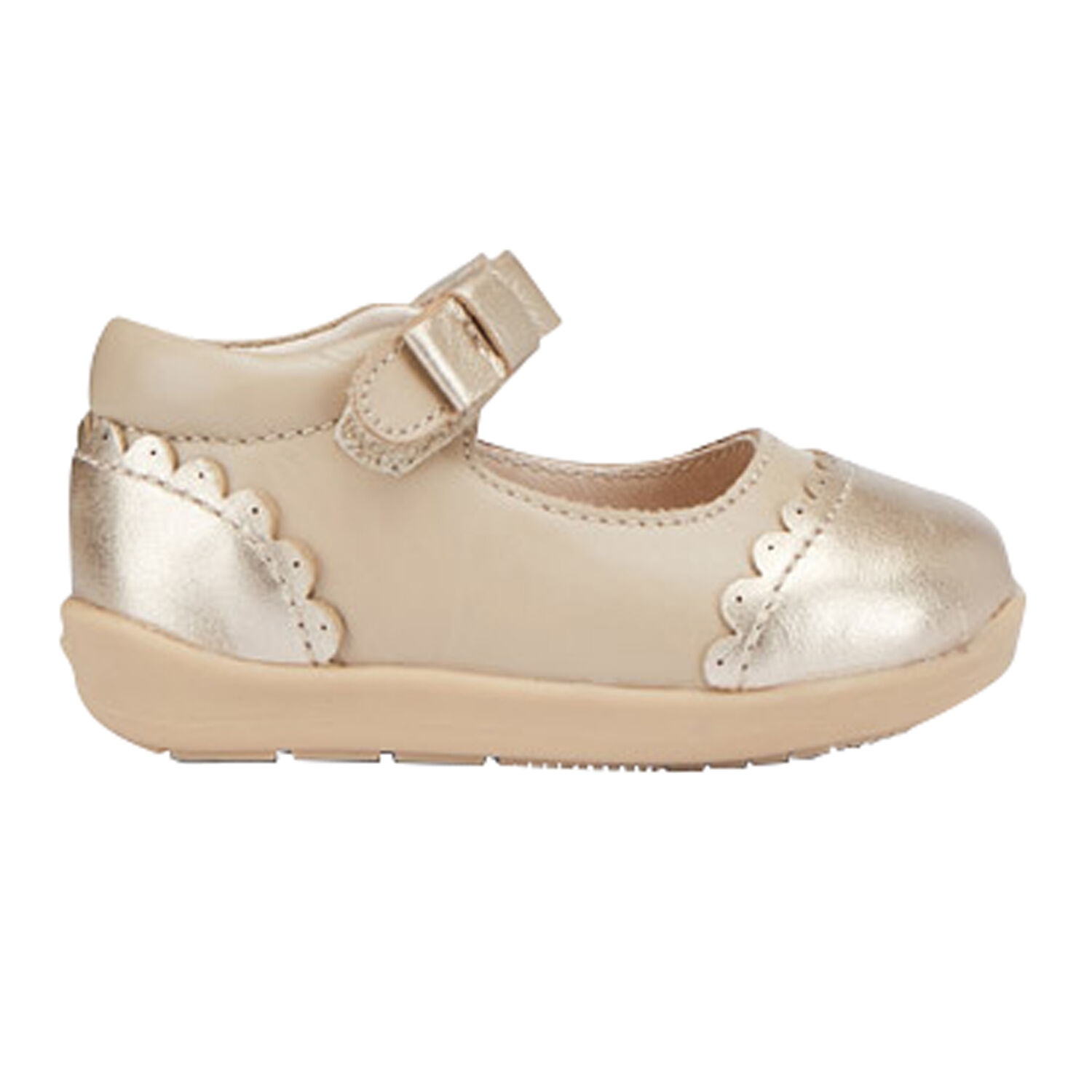Baby Girls Gold Pre Walker Shoes, 1, hi-res image number null