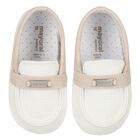 Baby Boys Ivory Pre-Walker Moccasins, 1, hi-res