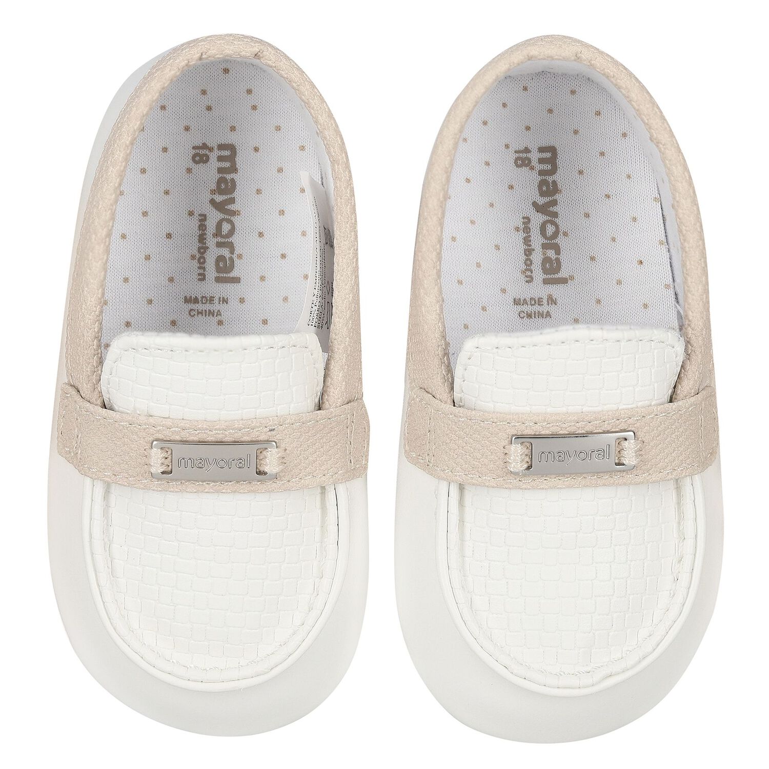 Baby Boys Ivory Pre-Walker Moccasins, 1, hi-res image number null