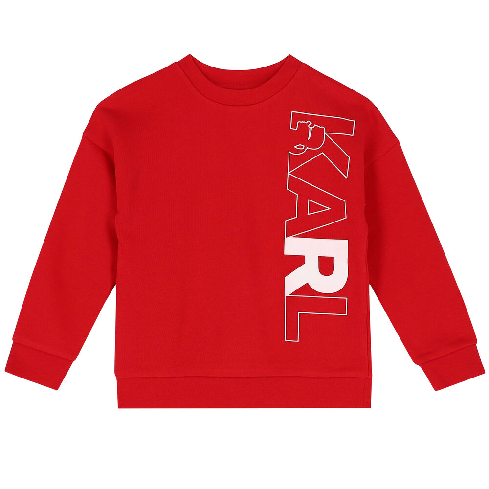 logo red sweatshirt