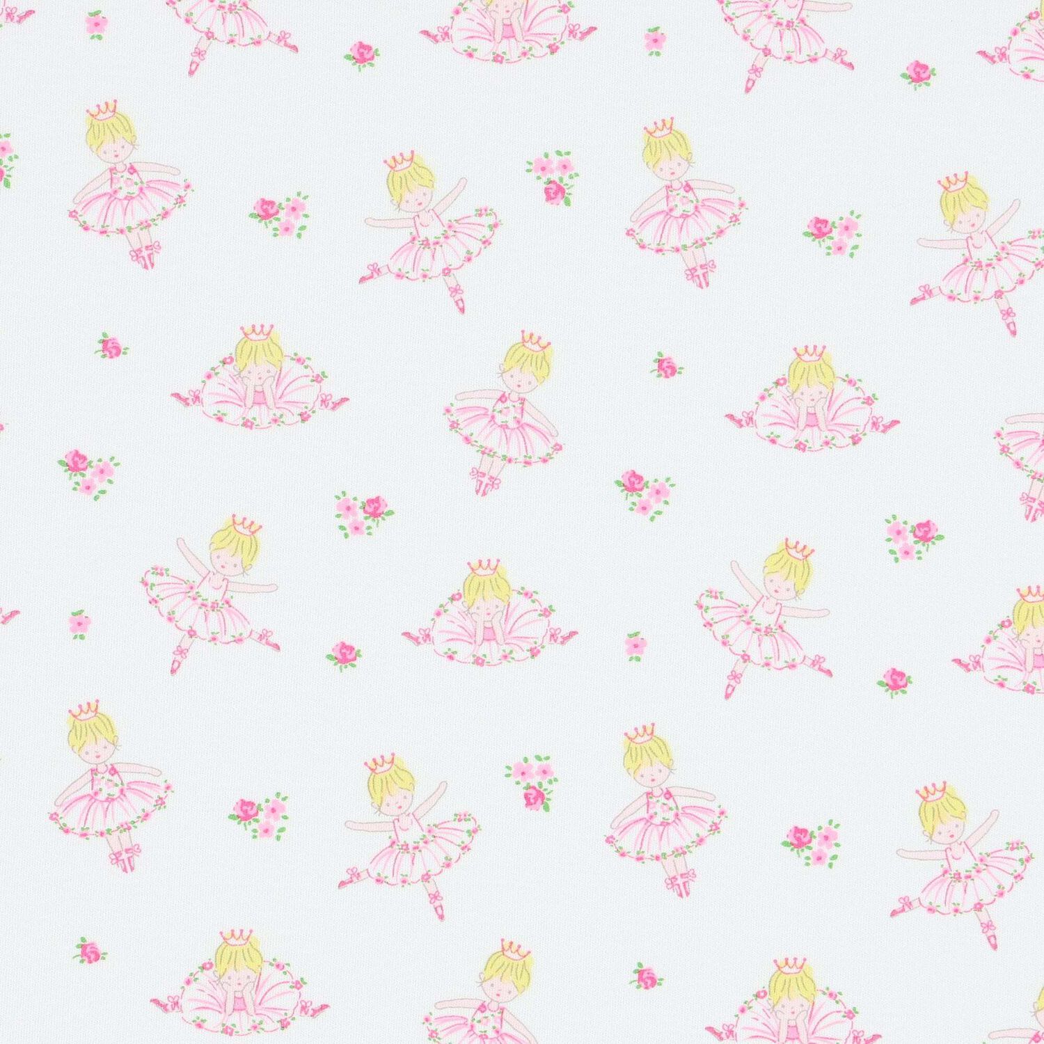 Baby Girls White & Pink Ballerina Blanket, 1, hi-res