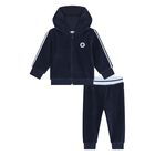 Baby Boys Navy Blue Logo Tracksuit, 1, hi-res