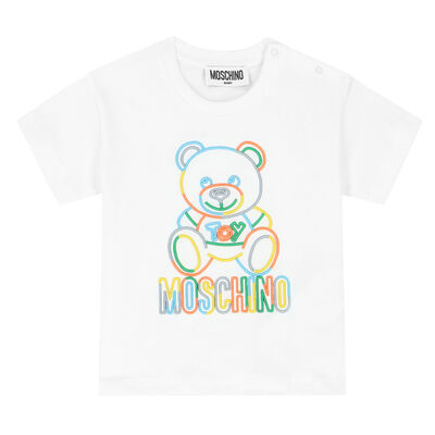 White Logo Teddy T-Shirt