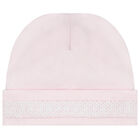 Baby Girls Pale Pink Hat, 1, hi-res