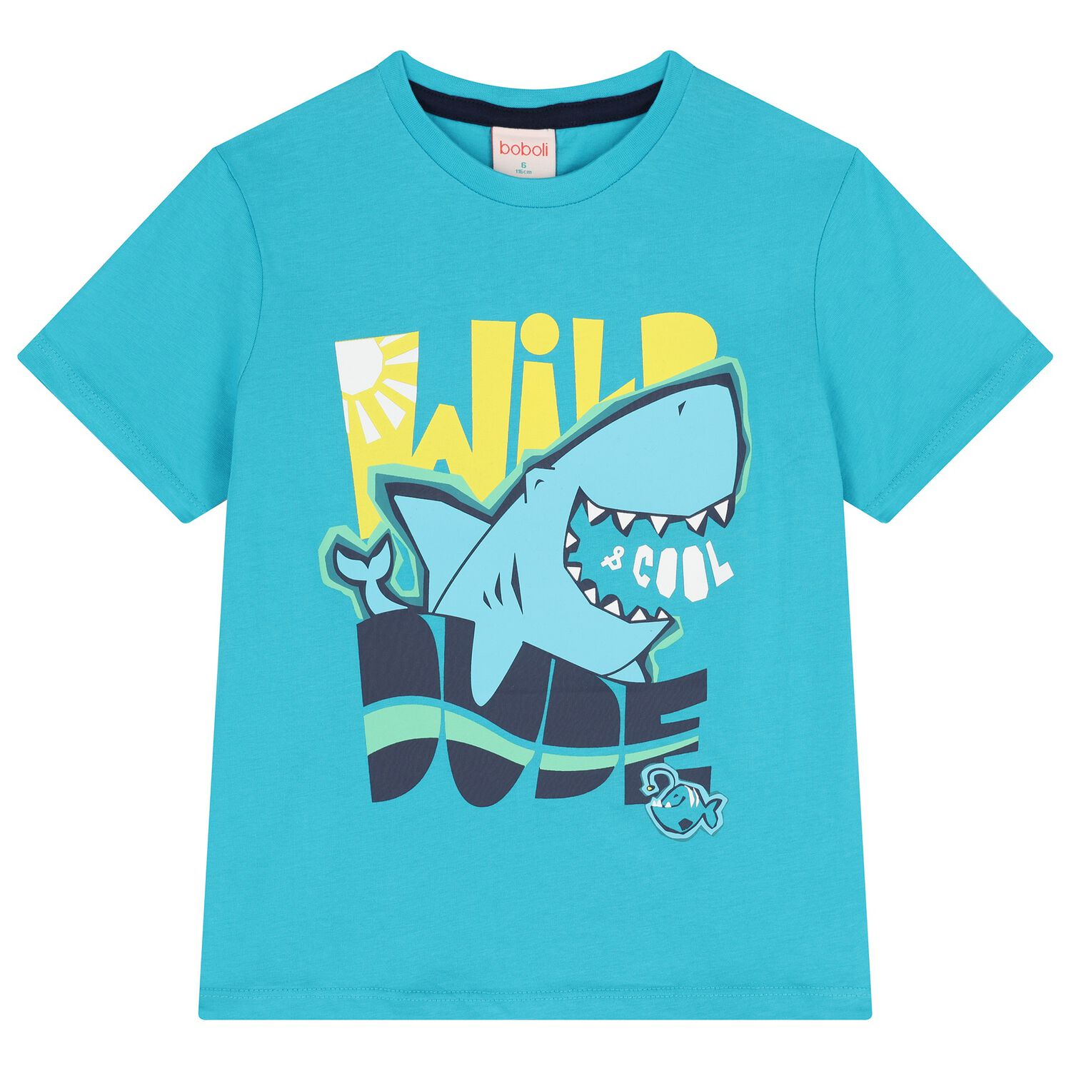 Boys Aqua Shark T-Shirt, 1, hi-res