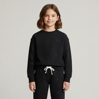 Girls Black Logo Sweatshirt