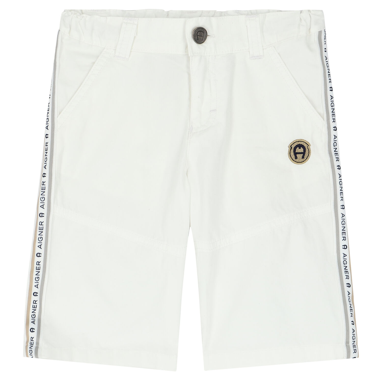 Boys White Logo Shorts, 2, hi-res image number null