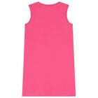 Girls Pink Floral Logo Dress, 2, hi-res