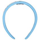Girls White & Blue Logo Padded Headband, 1, hi-res