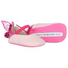 Baby Girls Pink Glitters Butterfly Shoes, 1, hi-res