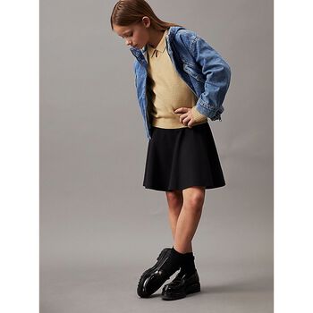 Girls Black Logo Skirt