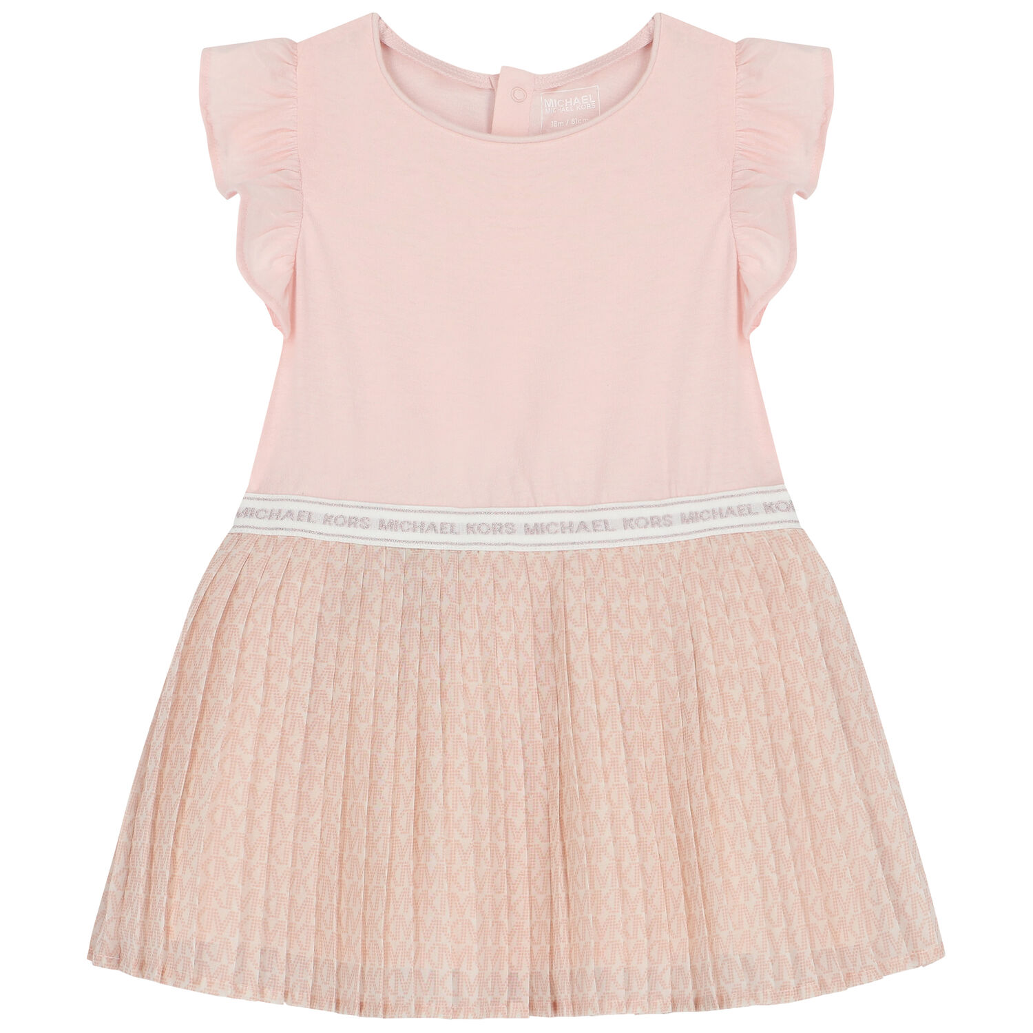 Younger Girls Pink Logo Dress, 1, hi-res