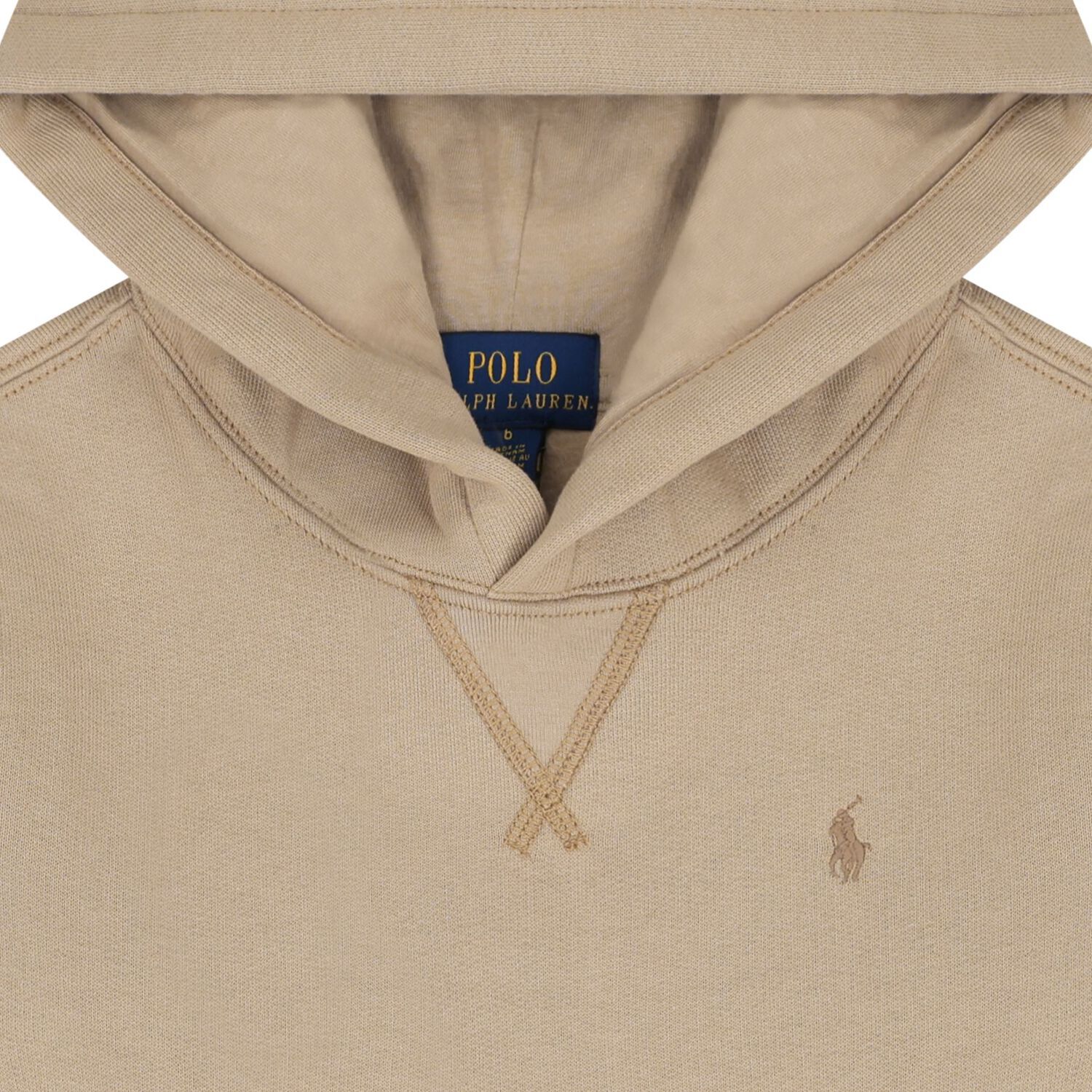 Boys Beige Logo Hooded Top, 1, hi-res image number null