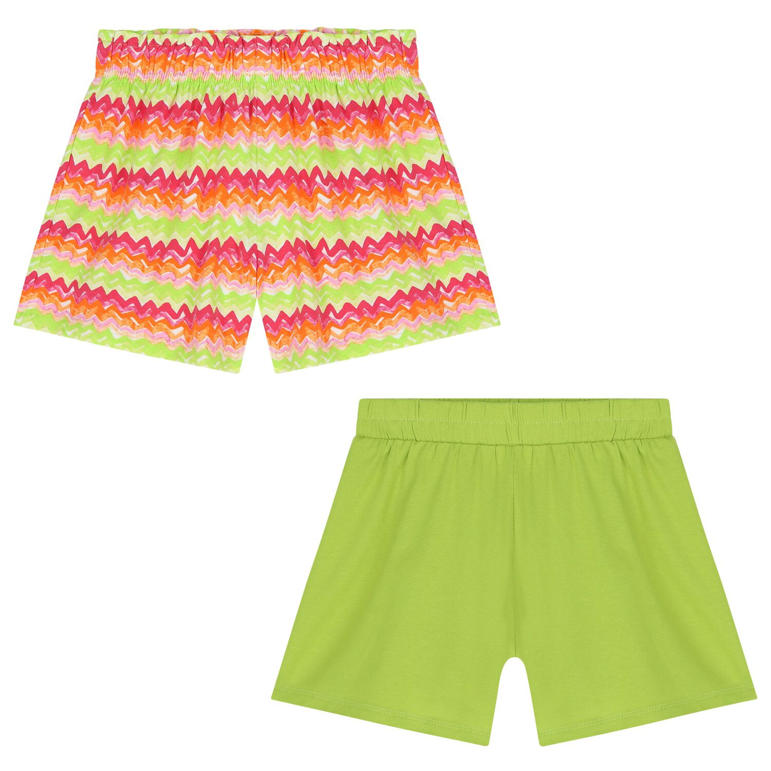 Girls Green & Pink Shorts ( 2-Pack ), 1, hi-res