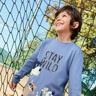 Boys Blue Bear Long Sleeeve Top, 1, hi-res