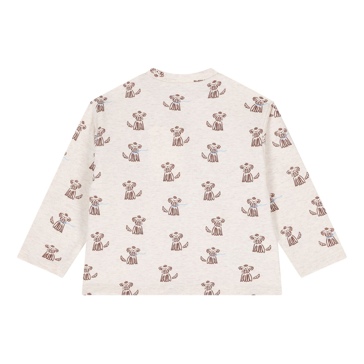 Baby Boys Ivory & Blue Dog Long Sleeve Top, 1, hi-res