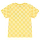 Boys Yellow & White Check Skater T-Shirt, 1, hi-res
