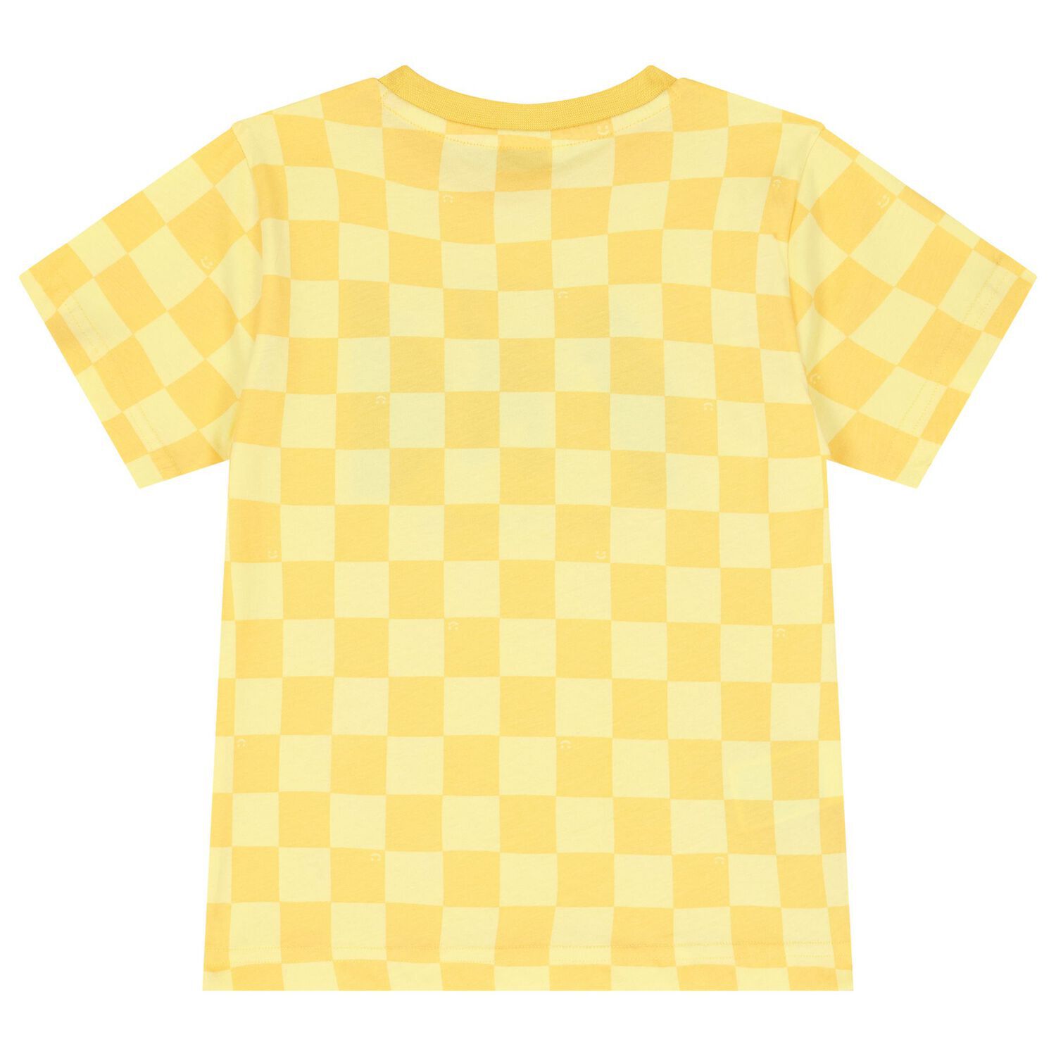 Boys Yellow & White Check Skater T-Shirt, 1, hi-res