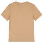 Boys Beige Logo T-Shirt, 3, hi-res
